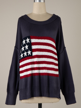 Shooting Stars Knit Sweater // NAVY