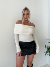 Main Street Off The Shoulder Sweater