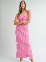 Countryside Picnic Maxi Dress // PINK
