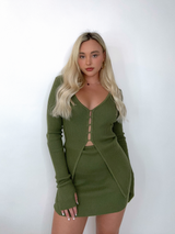 Excuse You Knit Skirt Set // GREEN