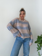Want You Back Striped Sweater // PINK & BLUE