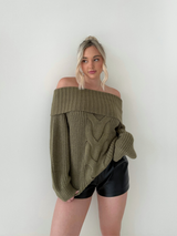 Rockin' Around Off The Shoulder Sweater