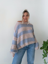 Want You Back Striped Sweater // PINK & BLUE