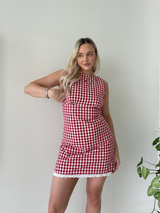 Cherry Gingham Mini Dress