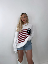 Shooting Stars Knit Sweater // WHITE