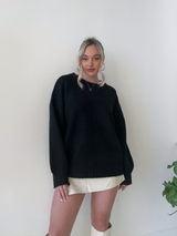 Hampton Knit Sweater // BLACK