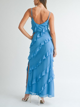 Countryside Picnic Maxi Dress // BLUE