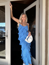 Countryside Picnic Maxi Dress // BLUE