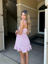 Romantic Rosette Mini Dress // PINK