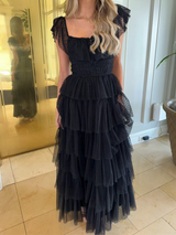 Pixie Wishes Tulle Maxi Dress // BLACK
