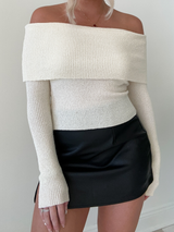 Main Street Off The Shoulder Sweater