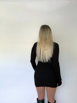 Excuse You Knit Skirt Set // BLACK