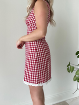 Cherry Gingham Mini Dress