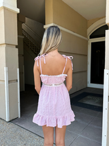 Romantic Rosette Mini Dress // PINK