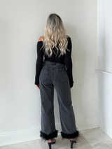 Midnight Magic Feather Jeans