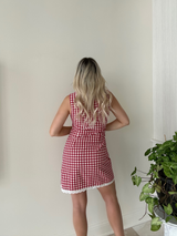 Cherry Gingham Mini Dress