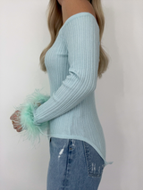 Snow Angel Fur Trim Top