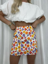 Retro Daisy Mini Skirt