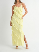 Countryside Picnic Maxi Dress // YELLOW