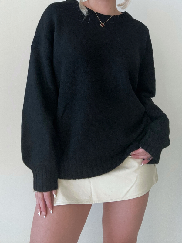 Hampton Knit Sweater // BLACK