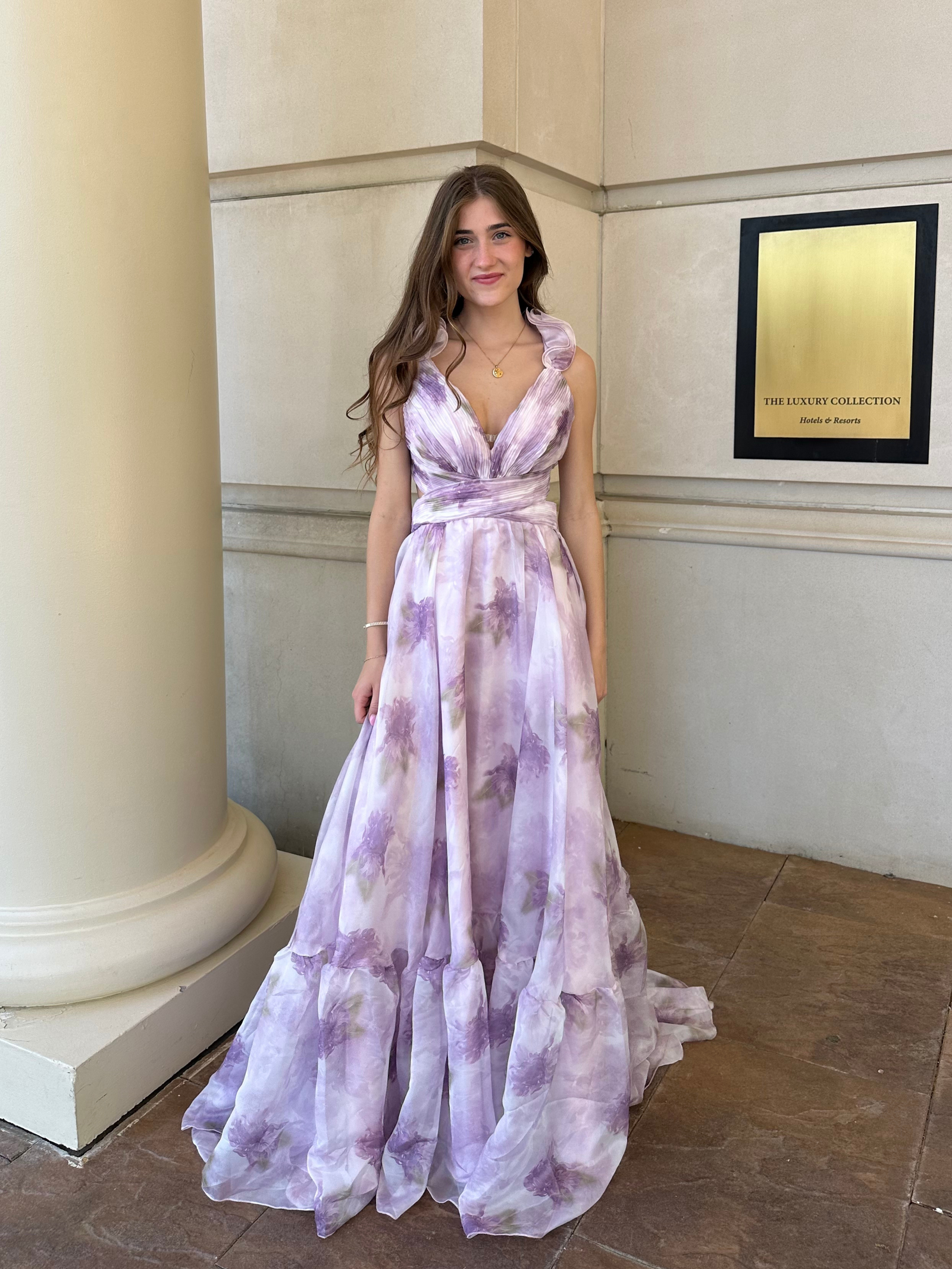 Full Of Love Long Dress purple×green Blossom Hearts Maxi Dress – Love, Poppy