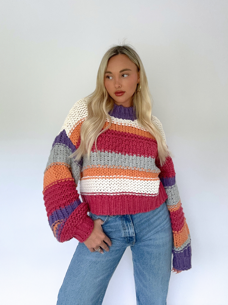 Apple Orchard Knit Sweater // RED