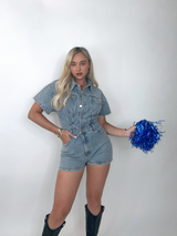 Giddy Up Denim Romper