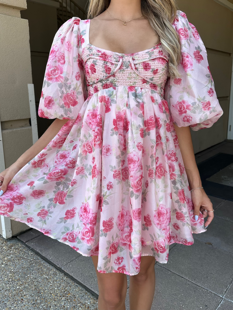 poppy pink floral mini dress Prettiest in pink the POPPY Mini Dress