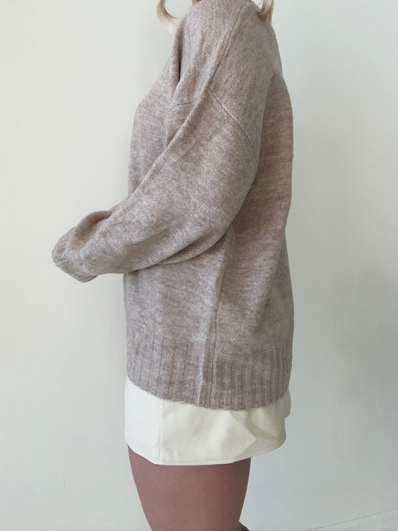 Hampton Knit Sweater // TAN