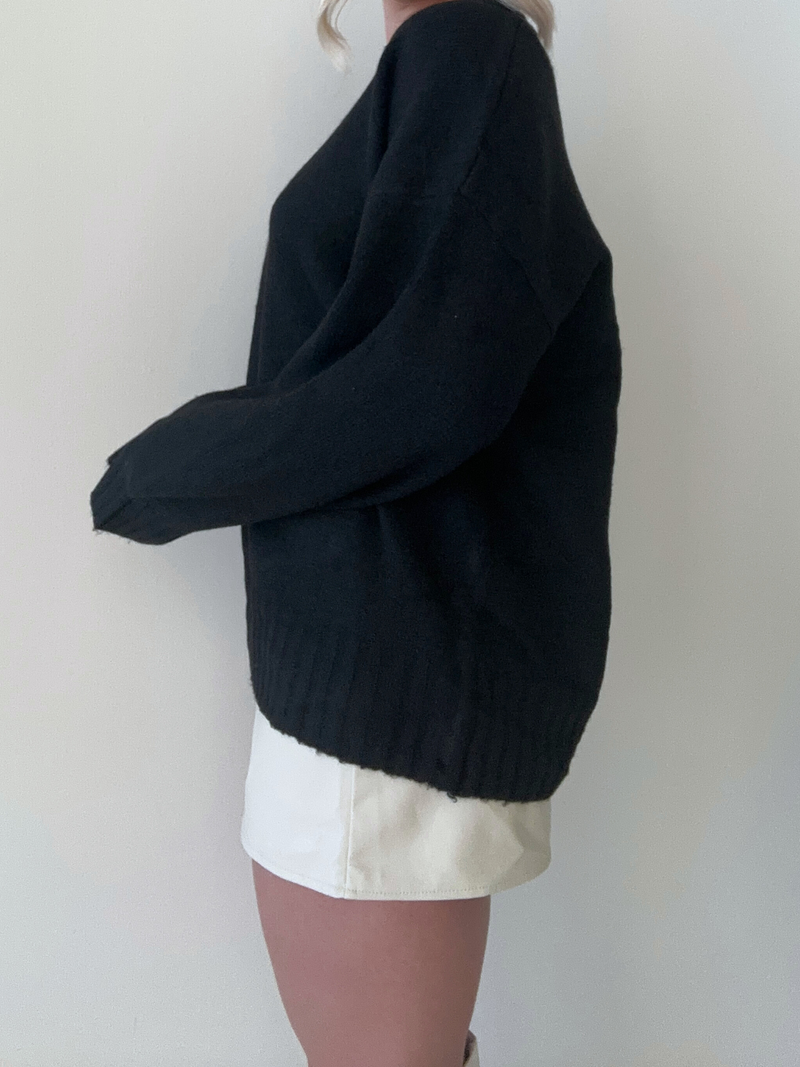 Hampton Knit Sweater // BLACK