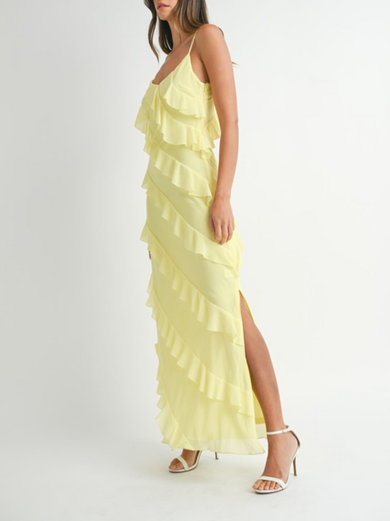 Countryside Picnic Maxi Dress // YELLOW