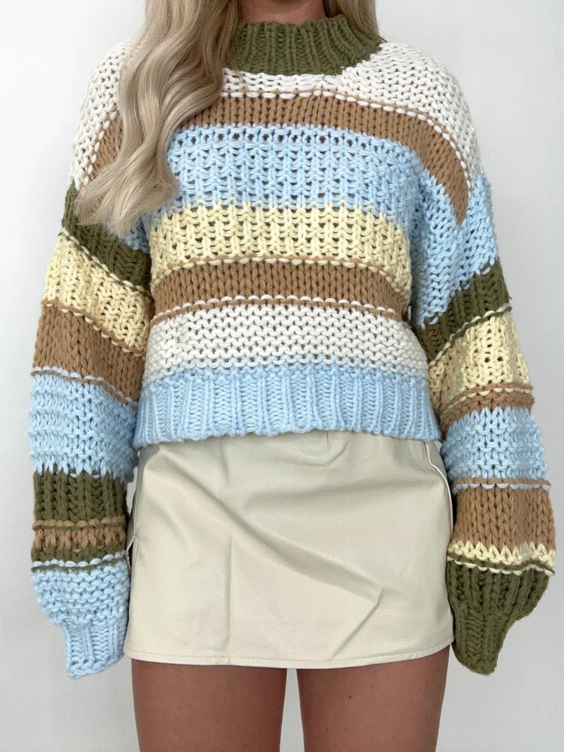 Apple Orchard Knit Sweater // BLUE