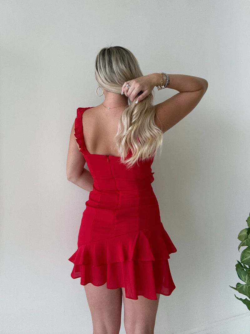 Ellery Mini Dress // RED