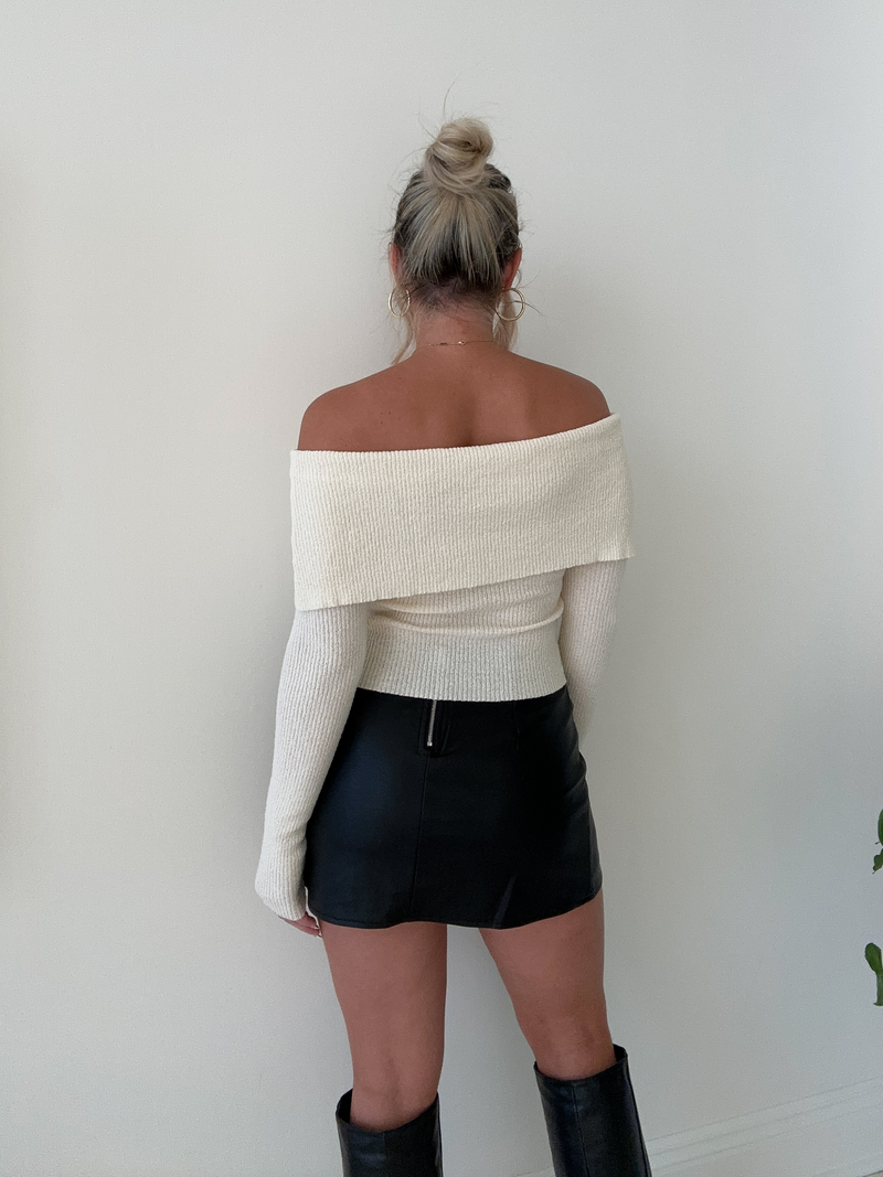 Main Street Off The Shoulder Sweater
