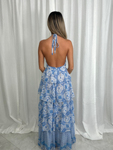 Petal Party Maxi Dress // BLUE