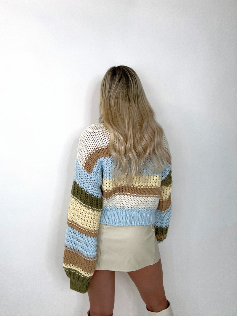 Apple Orchard Knit Sweater // BLUE