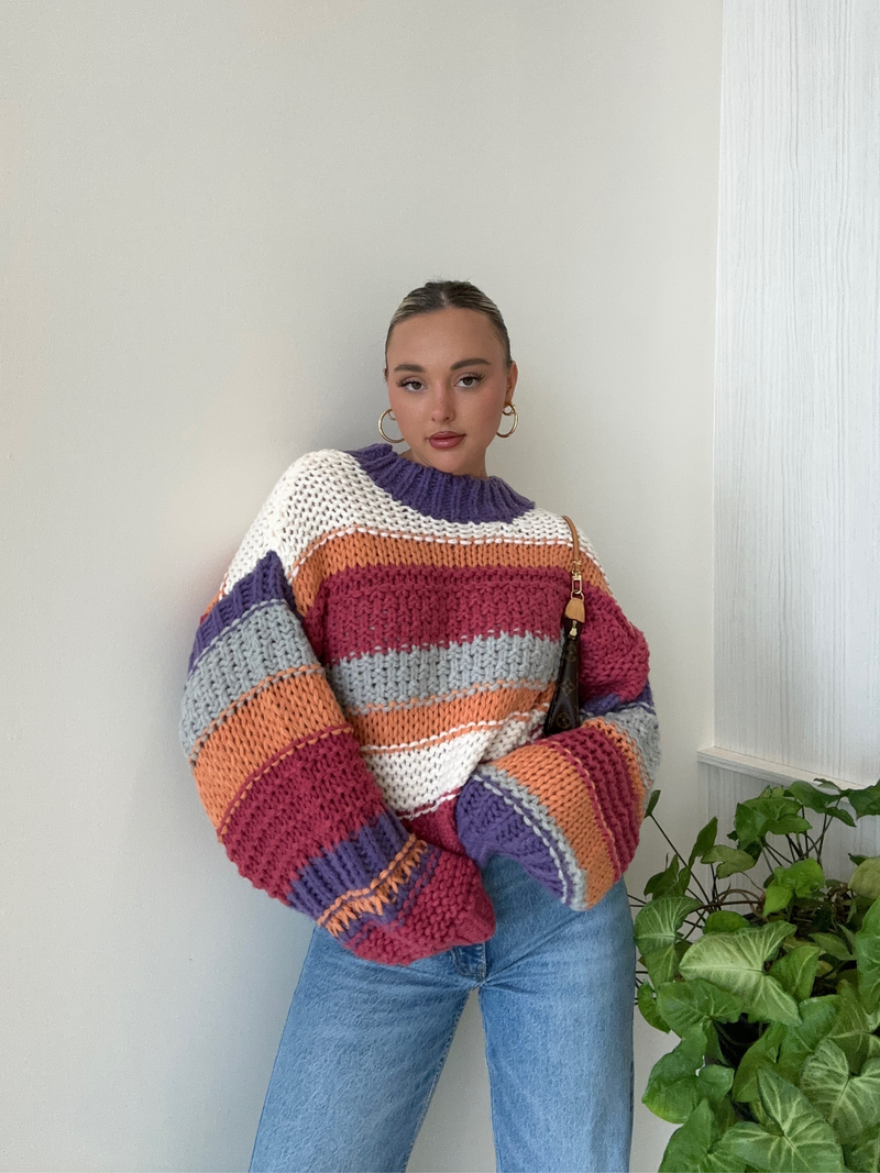 Apple Orchard Knit Sweater // RED