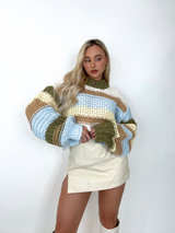 Apple Orchard Knit Sweater // BLUE