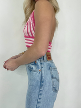 Coastal Crochet Top // PINK